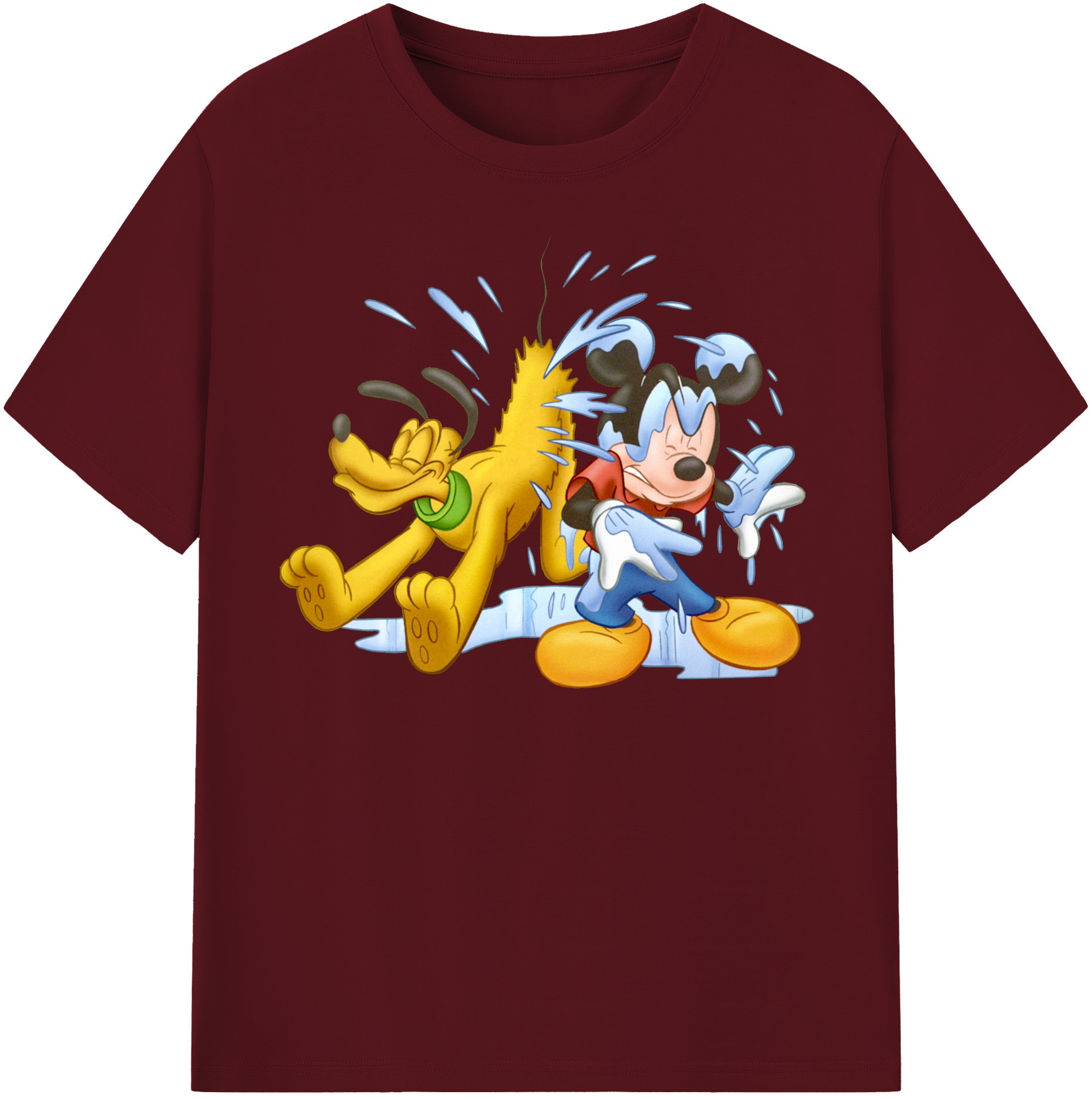 （画像用） ミッキーマウス Mickey Mouse 綿100％半袖Tシャツ（フロントプリント）